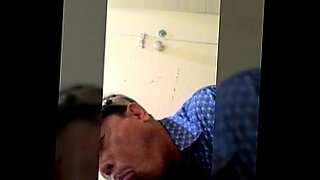 busty milf sucking young guy cum to mouth in the bathroom