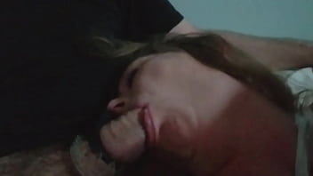 blasted dirty talking wife giving blowjob and tasting cum