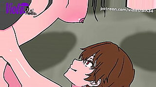 bondage hentai guy gets whipped his cock and licked a busty anime pussy