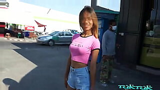 young college girl showing her desirable boobs in public