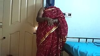 indian lover kisses and boob press of