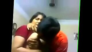 indian lover kisses and boob press of
