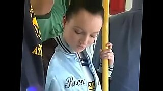 blonde schoolgirl tube on bus
