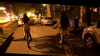 fingering public on bike