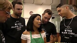 ebony girl with two cocks black guy and white guy