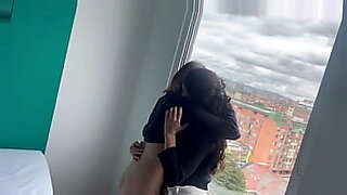 japanese couple get down and dirty fucking in front of a mi