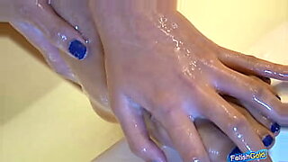 mom and son in shower