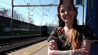 skinny babe masturbating with fake dick then get help with a real dick from lucky guy