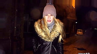 fake agent in public with russian blonde