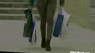 man fingers hot girl in mini skirt with no panties on train while his wife watches