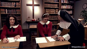 nun shows ass for boy