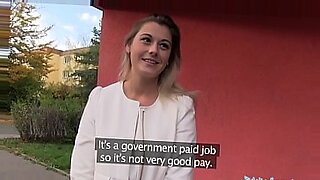 innocent czech girl takes money from stranger for public sex
