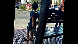 man fingers hot girl in mini skirt with no panties on train while his wife watches