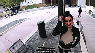 tuch in bus boobs girl