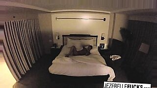 shemale walks in on couple fucking in hotel room and joins in