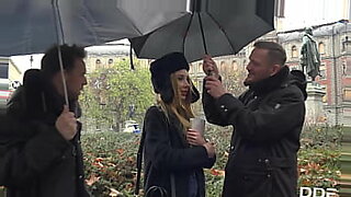 innocent czech girl takes money from stranger for public sex