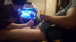 brother fuck sister while she is playing video games