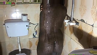 mom and son do fuck in bathroom when mom is going to take a shower and son is see her