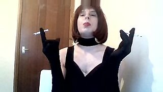 well hung shemale in lingerie masturbating