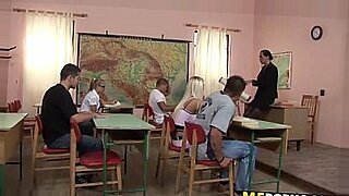 with teacher in class