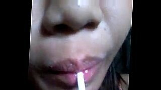 hot babe plays with her toothbrush in the bathroom