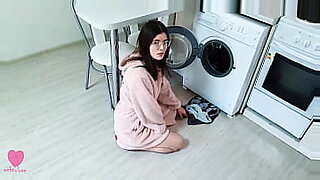 careless aunty maid washing clothes