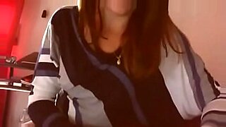 adorable redhead babe toying in the bathroom